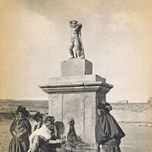 Algeria - Timgad - Chouia Women at a Roman Fountain