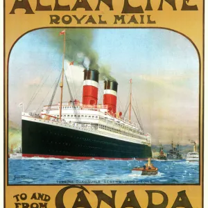 Allan Line to Canada poster