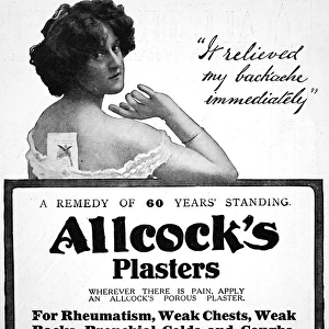 Allcocks plasters advert
