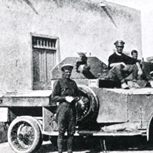 Allied naval armoured cars, Mersa Matruh, Egypt, WW1