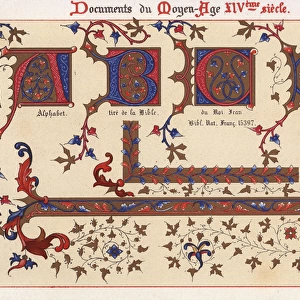 Alphabet from the illuminated Bible of King John