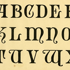 Alphabet initials, upper case A-Z