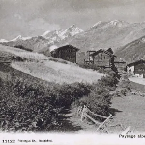 Alpine landscape at Platten near Zermatt, Switzerland