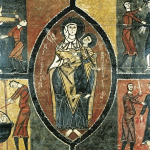 Altar frontal from Durro. 11th c. Detail. Romanesque