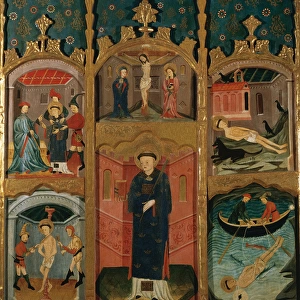Altarpiece of Saint Vicent. Gothic style. 14th-15th century