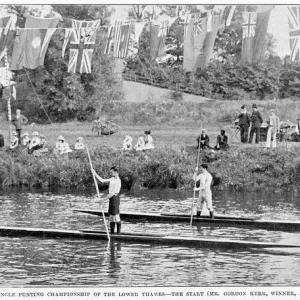 The amateur single punting championship of the lower Thames. Date: 1901 The amateur single punting championship of the lower Thames. Date: 1901