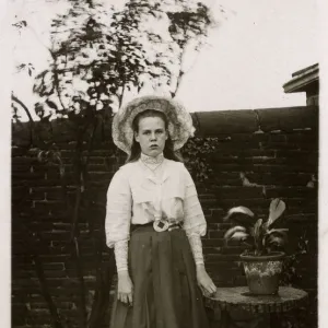 Amateur Studio portrait photograph of a teenage girl