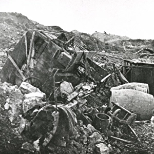 American ambulance destroyed, Verdun, France, WW1