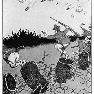 American barb trousers, WW1 cartoon, Heath Robinson