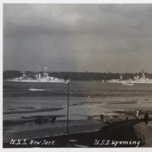 American battleships at Kiel, Germany
