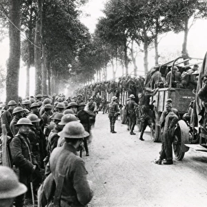 American troop transport near Moulins, France, WW1