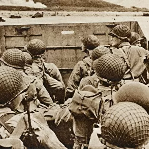 American Troops heading for Normandy on D-Day; Second Worl