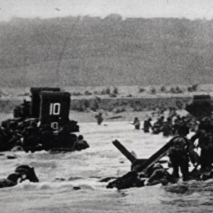 American Troops landing on D-Day; Second World War, 1944