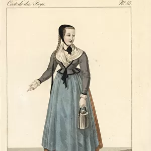 Anabaptist milkmaid of Switzerland, 19th century