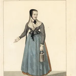 Anabaptist milkmaid of Switzerland, 19th century