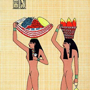 Ancient Egypt - Sakkara - Peasant women bearing offerings