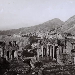 Ancient Greek Theatre at Taormina, Sicily, Italy