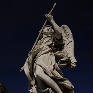 Angel with a spear by Domenico Guides. Sant Angelo Bridge. R