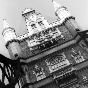 Angle photograph of one of the Towers, Tower Bridge, London