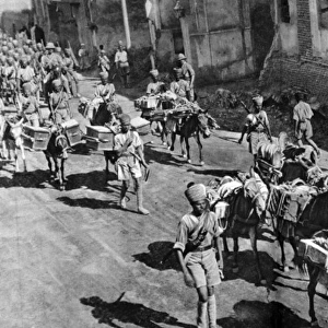 An Anglo-Indian column in Baghdad during World War I