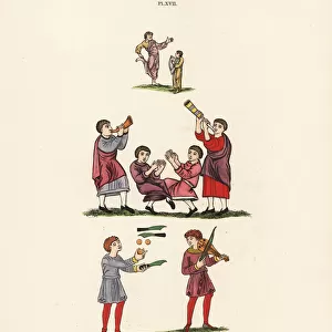 Anglo-Saxon gleemen performers