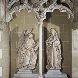The Annunciation. 15th c. Gothic art. Sculpture