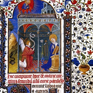 Annunciation of the Archangel Gabriel to Mary. Miniature. 13
