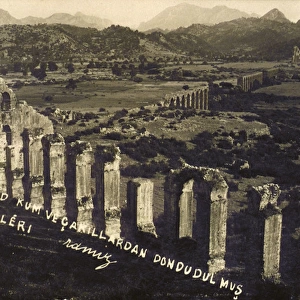 Antalya, Southern Turkey - Aspendos - conduit of aqueduct