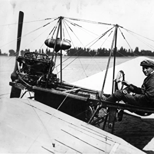 Anthony Fokker in the cockpit of a Spin