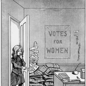 Anti-Suffrage Cartoon Votes for Women