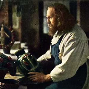 Anton Lang, actor, in his pottery workshop