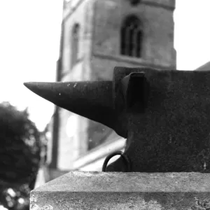 This anvil, in Mucklestone churchyard, Shropshire, England