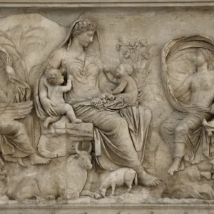 Ara Pacis Augustae. Tellus panel