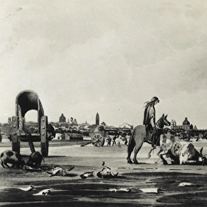 Argentina (19th c. ). Ranchers bringing an animal