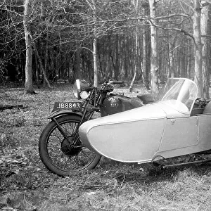 Ariel 1938 NG 350cc motorcycle with sidecar