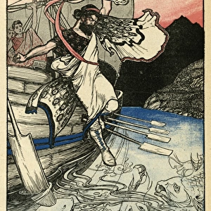 Arion of Methymna leaping into the sea