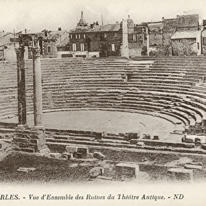 Arles, France - view over the ruins of Roman amphitheatre
