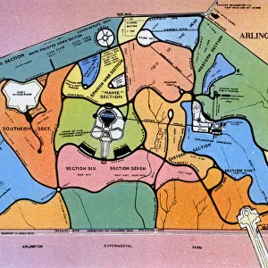 Arlington, Virginia, USA - National Cemetery Map