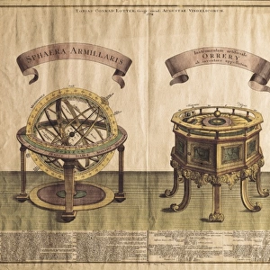 Armilar sphere and planetarium (1774). SPAIN