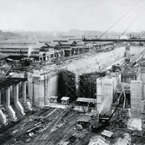 US Army building the Panama Canal, Central America