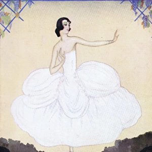 Art deco cover of The Dancing World Magazine by Peres