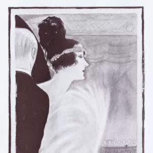 Art deco sketch by G. Peres entitled At the Ballet