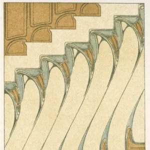 Art nouveau design with staircase effect