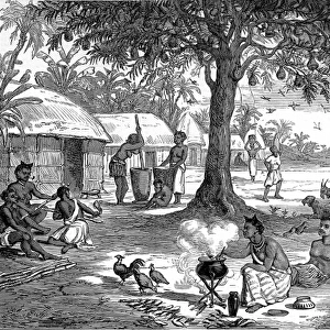 An Ashanti village before the 2nd Ashanti war in 1873