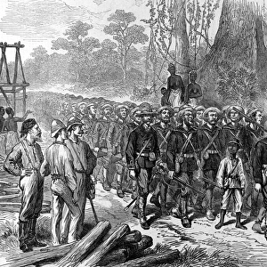 The Ashanti War (1873-74) - Arrival of the Naval Brigade at