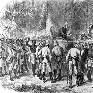 The Ashanti War (1873-74) - Sir Wolseley receives news from