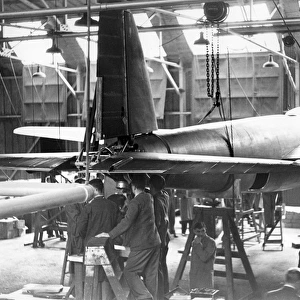 Assembly of the first prototype de Havilland Mosquito