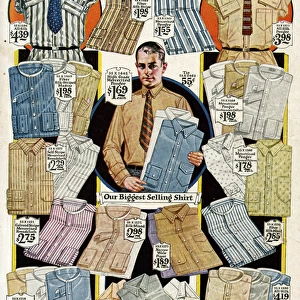 Assortment of mens shirts 1924