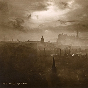 Atmospheric skyline of Edinburgh, Scotland - The Auld Reekie