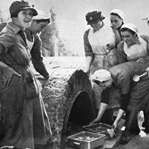 ATS - using a brick field oven in training, 1939
